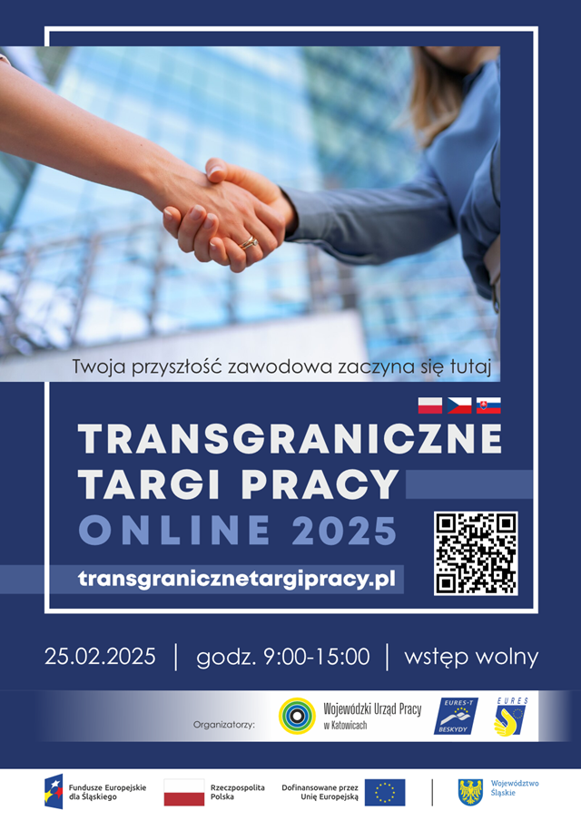 Plakat targów z kodem QR