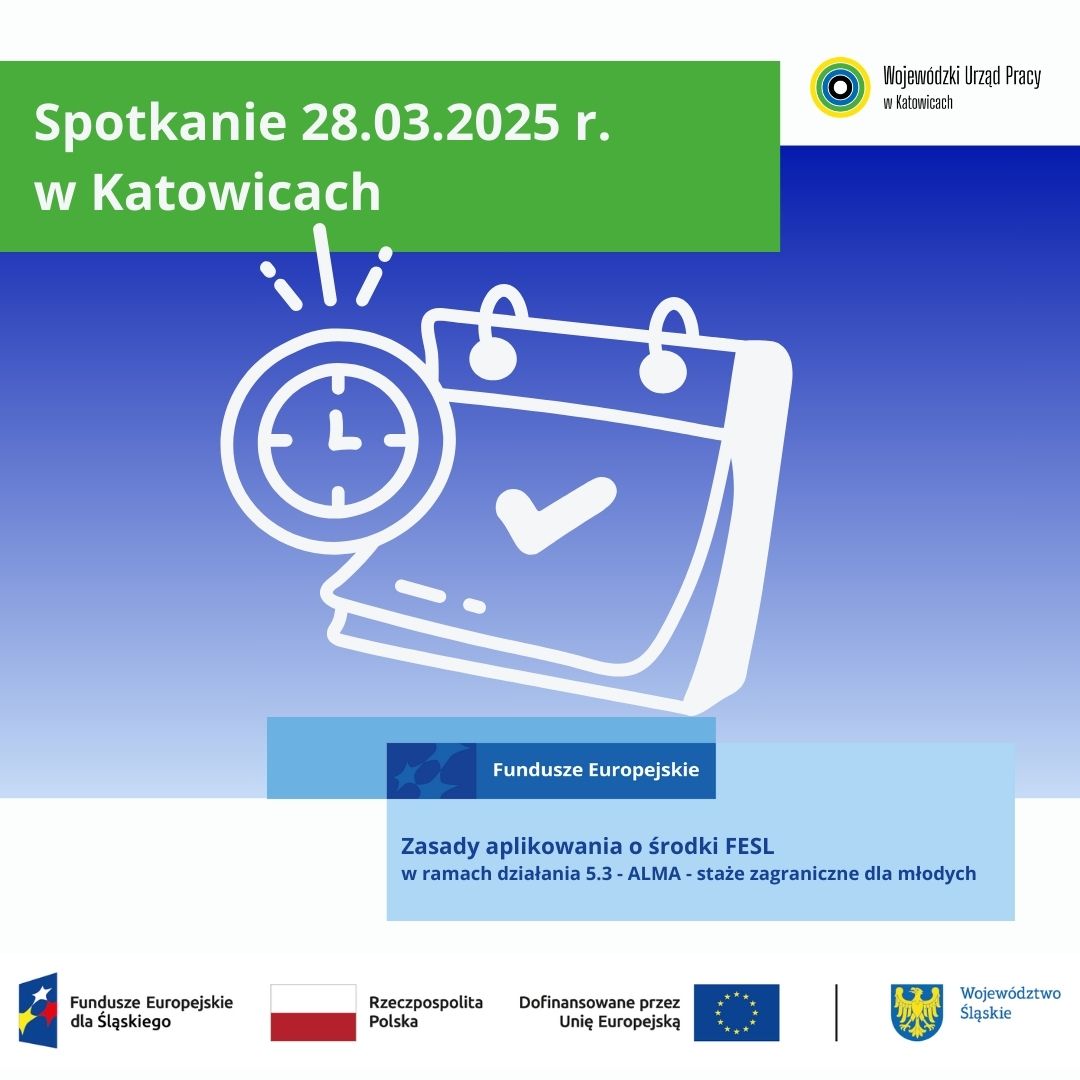 Zdjęcie artykułu Zasady aplikowania o środki FESL w ramach Działania 5.3 - ALMA - staże zagraniczne dla młodych